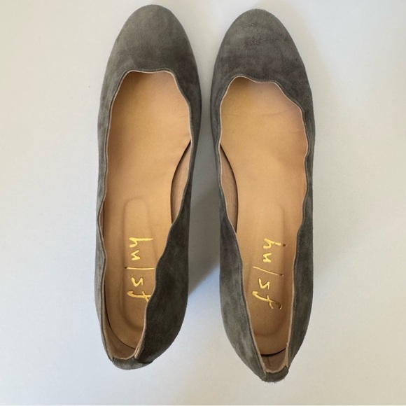 FRENCH SOLE Wave Suede Anthracite Gray Block Heel Pumps 2.5” with Box Size 10.5 - Picture 14 of 15